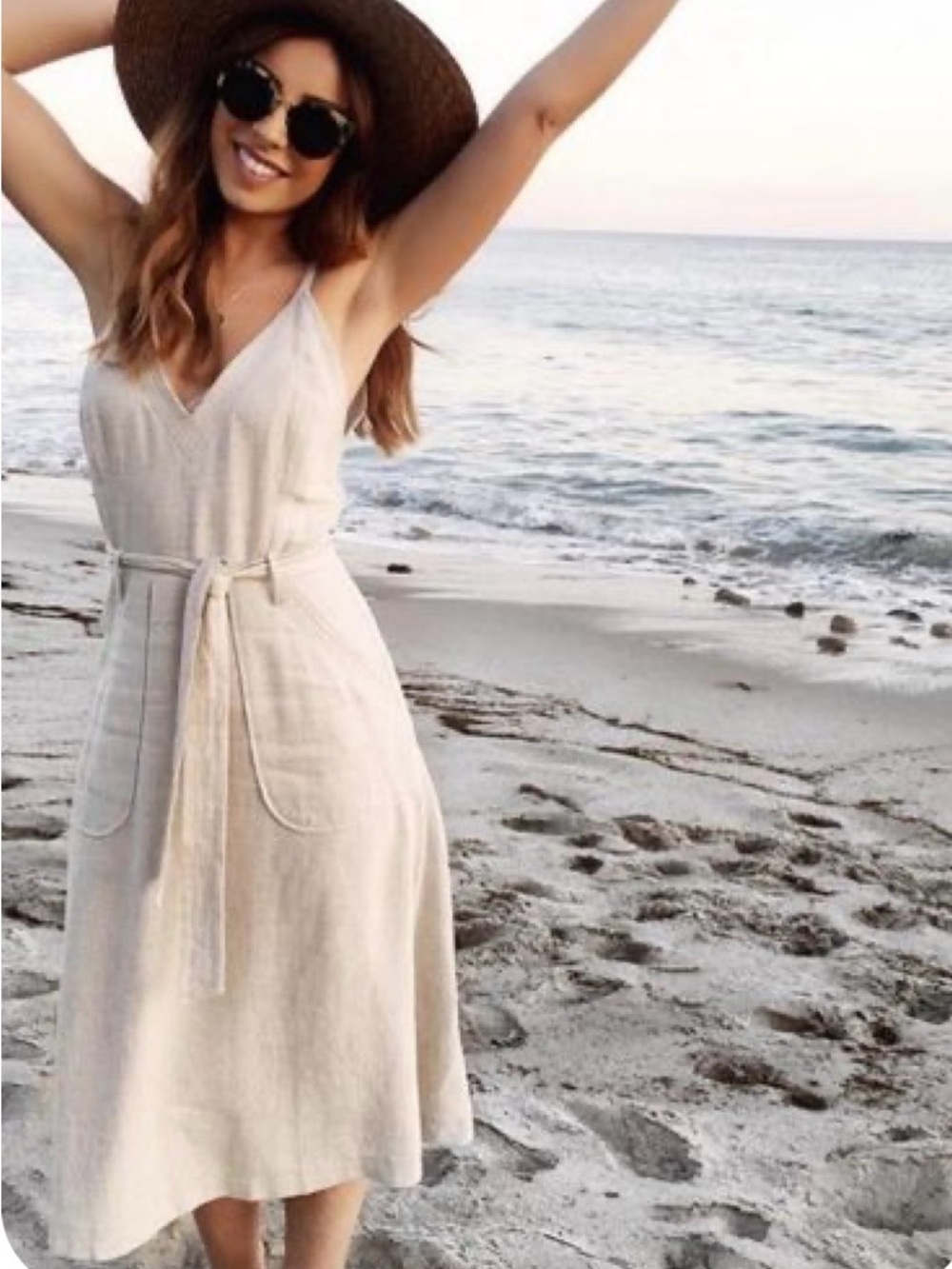 Lush linen Cream dress